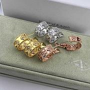 VCA Perlee Clovers Hoop Earrings 18k Yellow Gold Diamond - 6