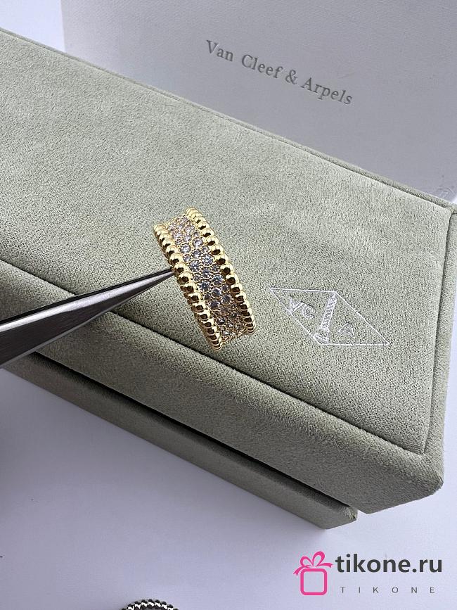 VCA Perlee Diamonds Ring 3 Rows 18k Yellow Gold - 1