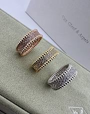 VCA Perlee Diamonds Ring 3 Rows 18k Yellow Gold - 6