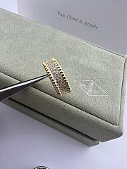 VCA Perlee Diamonds Ring 3 Rows 18k Yellow Gold - 5