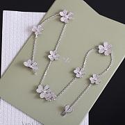 VCA Frivole Necklace 9 Flowers 18k White Gold Diamond VCARN25400 - 2