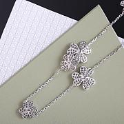 VCA Frivole Necklace 9 Flowers 18k White Gold Diamond VCARN25400 - 4