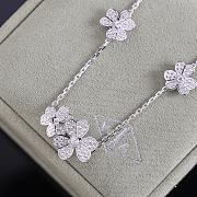 VCA Frivole Necklace 9 Flowers 18k White Gold Diamond VCARN25400 - 6