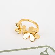 VCA Frivole Between The Finger Ring 18k Yellow Gold/ White Gold Diamond VCARPJMD00 - 5