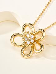VCA Flowerlace Pendant 18k Yellow Gold Diamond VCARPME200 - 2