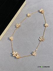VCA Frivole Necklace 9 Flowers 18k Yellow Gold Diamond VCARN25400 - 2