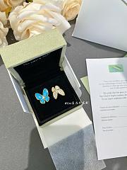 VCA Two Butterfly Between the Finger Ring 18K Yellow Gold Diamond Turquoise VCARP7UZ00 - 6