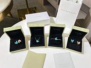 VCA Two Butterfly Earrings 18K Yellow Gold Diamond Turquoise VCARP7US00 - 6