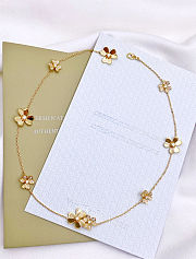 Frivole Necklace 9 Flowers 18K Yellow Gold Diamond VCARP3W600 - 3