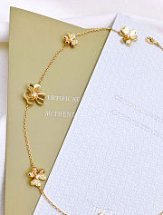 Frivole Necklace 9 Flowers 18K Yellow Gold Diamond VCARP3W600 - 4