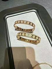 VCA Perlee Clovers Bracelet Medium Model 18K Diamond  VCARO3YB00 - 2