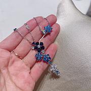 VCA Folie Des Pres Pendant 18K White Gold Diamond Sapphire VCARP05J00 - 6