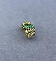 VCA Perlée Couleurs Ring 5 Rows 18K Yellow Gold Emerald VCARP7TW00 - 1