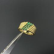 VCA Perlée Couleurs Ring 5 Rows 18K Yellow Gold Emerald VCARP7TW00 - 3