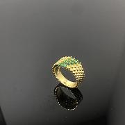 VCA Perlée Couleurs Ring 5 Rows 18K Yellow Gold Emerald VCARP7TW00 - 4