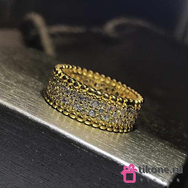 VCA Perlee Diamonds Ring 3 Rows 18k  - 1