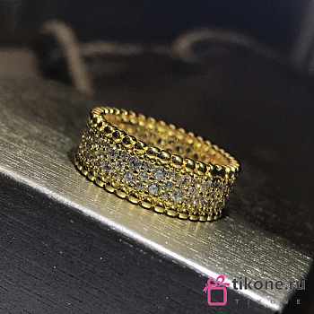 VCA Perlee Diamonds Ring 3 Rows 18k 