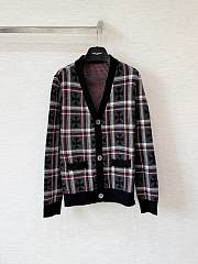 Chrome Hearts Mama Tried Plaid Cardigan Black/ Red - 6