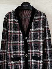 Chrome Hearts Mama Tried Plaid Cardigan Black/ Red - 2