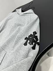 Chrome Hearts Paper Jam Cross Hoodie Gray - 4