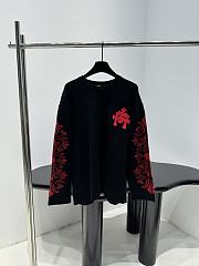 Chrome Hearts Cashmere Cross Patch Sweater Black/ Red - 1