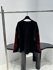Chrome Hearts Cashmere Cross Patch Sweater Black/ Red - 6