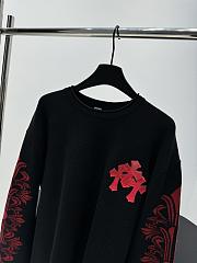 Chrome Hearts Cashmere Cross Patch Sweater Black/ Red - 4