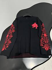 Chrome Hearts Cashmere Cross Patch Sweater Black/ Red - 2