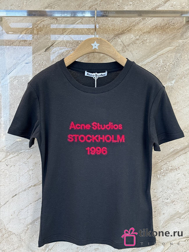 Acne Studios Logo T-shirt Black - 1