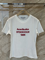 Acne Studios Logo T-shirt White - 1