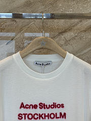 Acne Studios Logo T-shirt White - 5