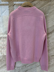 Gucci Wool Cashmere Sweatshirt With Embroidery In Pink  - 4