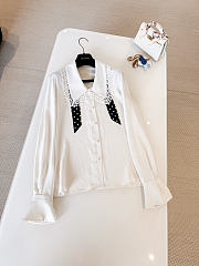 Valentino Garavani Crepe De Chine Shirt in Natural - 1