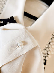 Valentino Garavani Crepe De Chine Shirt in Natural - 4