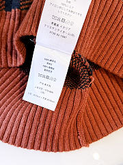 Dior Cropped Sweater Brown and Black Houndstooth Wool Knit - 6