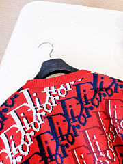 Dior Oblique Sweater Red Wool Jacquard - 6