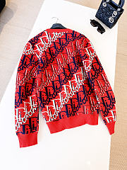 Dior Oblique Sweater Red Wool Jacquard - 4