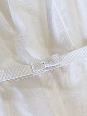 Dior Long Belted Dress Ecru Silk Organza with Millefiori Motif - 2