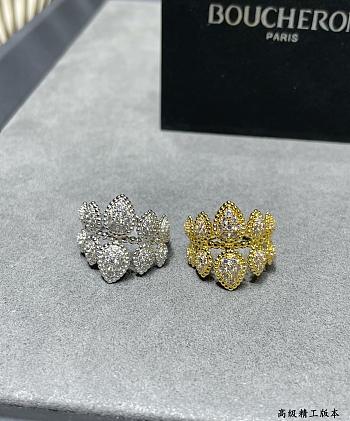 Boucheron Serpent Bohème Ring Multi-Pattern Yellow/ White 