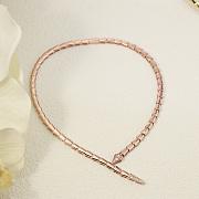 Serpenti Viper Necklace Rose Gold with Diamonds 357793 - 1