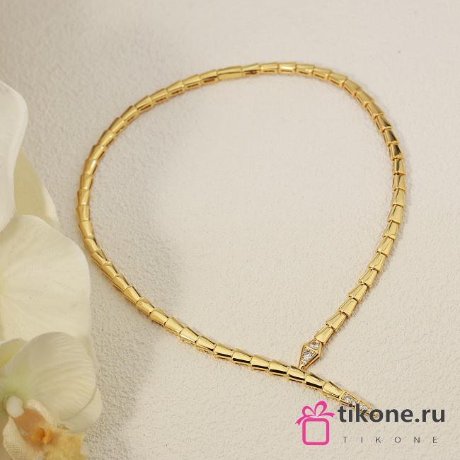 Serpenti Viper Necklace Yellow Gold with Diamonds 359145 - 1