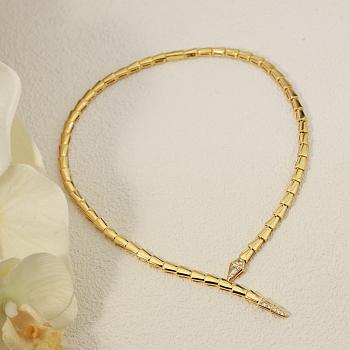 Serpenti Viper Necklace Yellow Gold with Diamonds 359145