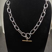David Yuman Dy Madison Toggle Chain Necklace 18K Sterling Silver with 18K Yellow Gold 8.5mm #N18366 S8 - 4