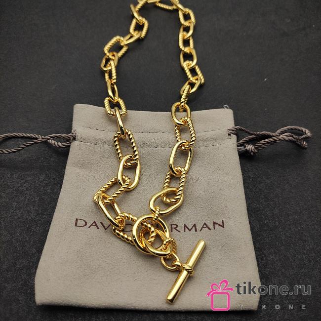 David Yuman Dy Madison Toggle Chain Necklace 18K Yellow Gold 8.5mm #N18366 88 - 1