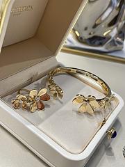 VCA Frivole Bracelet 7 Flowers Medium 18K Yellow Gold Diamond VCARP6L200 - 6