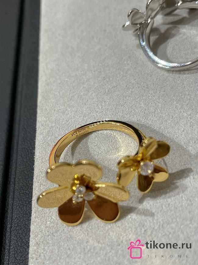 VCA Frivole Between the Finger Ring 18K Yellow Gold Diamond VCARPJMD00 - 1