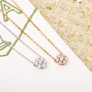 VCA Fleurette Pendant 18K White/ Rose Gold Diamond  - 2