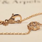 VCA Fleurette Necklace 5 Flowers 18K White/ Rose Gold Diamond - 4