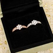 VCA Fleurette Ring 18K White/ Rose Gold Diamond - 4