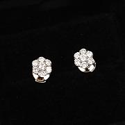 VCA Fleurette Earrings 18K White/ Rose Gold Diamond  - 5